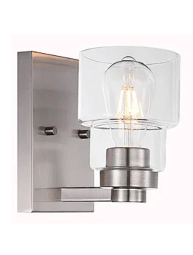 black and brass sconce